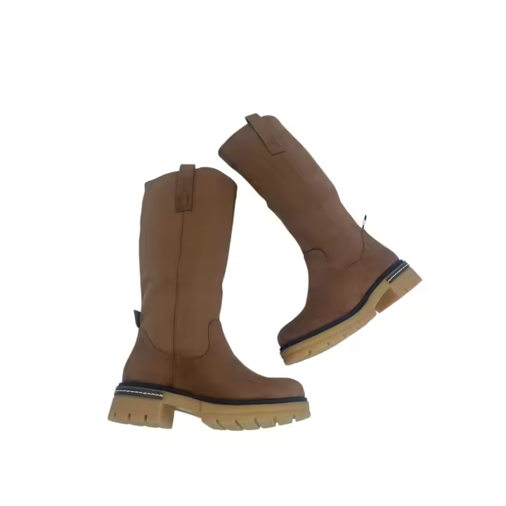 Calzado Estilo. Botas altas para mujer,  estilo de moda,  con cremallera lateral, añade un toque de elegancia a tu look con estas botas de diseño clásico y sofisticado - 1