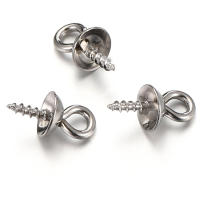 50pcs Pinzas De Acero Inoxidable Para Colgantes Y Encantos Capas De Bolas Perforadas Conector Para Joyería DIY - details 1