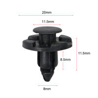 Kit De Clip De Automóvil 50Pcs 8mm Para Nissan Retenedor De Bumper De Cuerpo Retenedor De Empuñadura De Herramienta Plástica Para Reparación De Coches - details 1