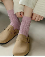 Calcetines Para Mujer Estilo Coreano Color Sólido Novedosos Retro Transpirables Para Escuela Calcetines Sueltos Para Niñas Cómodos - details 5