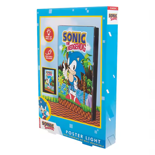Póster retroiluminado Sonic The Hedgehog 30x20x3.5cm - 1