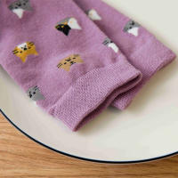 5 Pares De Calcetines De Gato Lindo Y Cómodo Calcetines De Media Alta Para Mujer Hosiery Y Calcetines De Estilo Casual - details 5