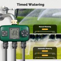 MOES Timer De Riego Automático 3 Salidas Con Inlet De Latón IPX5 Impermeable Pantalla LCD Botón De Giro Para Jardín Aspersor - details 1
