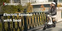 Patinetes Electricos Adultos iScooter F3 con Asiento y Cesta Trasera, Motor de 1000W, Batería de 48V 13Ah, Neumático Neumático de 10 Pulgadas, Velocidad Máxima de 45km/h, Alcance de 60km, Freno de Tambor Delantero y Trasero, Carga Máxima de 120kg - details 0