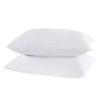 Funda De Almohada Impermeable 2PC Blanco Anti-Moluscos Protección Contra Pulgas Tela De Poliéster 100% Cierre De Cremallera Estilo Sólido Para Hogar Hotel - details 1