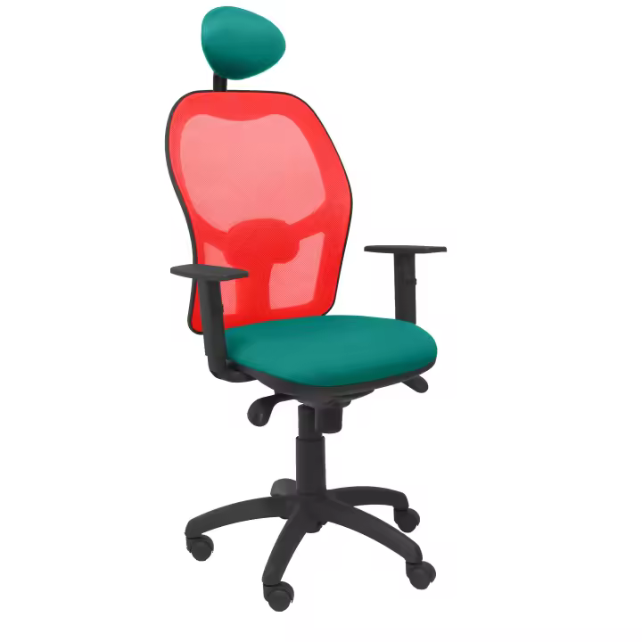 Silla de Oficina Ergonómica Piqueras Y Crespo con Malla Transpirable y Tejido BALI Turquesa - 1