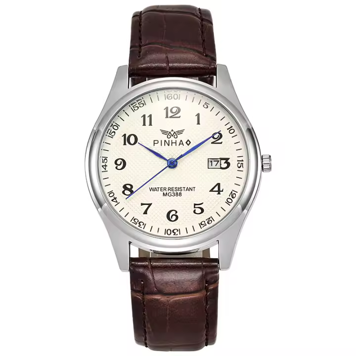 Reloj De Lujo Para Hombre Nueva Moda Correa De Cuero Montre De Luxe Homme Marcador De Numeros Arabe Movimiento Cuarzo Reloj De Pulsera Casual - 1