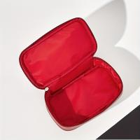 Bolsa De Maquillaje Personalizada Portátil Para Viajes Organizador De Productos De Higiene PVC Color Sólido Con Cierre De Cremallera - details 5