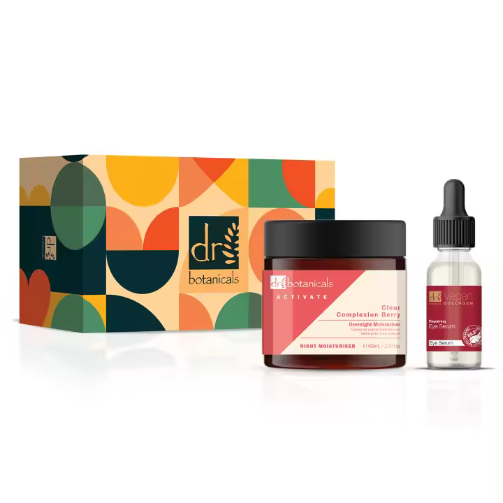 Dr Botanicals Contorno de Ojos con Colágeno vegano y Crema Hidratante Nocturna de Bayas - 1