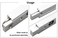 Herramienta De Miter Roja Para Carpintería Con Track T Y Slider Práctico Modificador Metal Miter Barra De Limitación - details 13