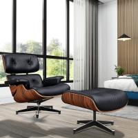 EU Stock TY321 XL Classic Recliner Light Acid Branch Armchair Black Cowhide Black Big Head Foot Deck Chair 360° Swivel Lounge Chair Furniture Genuine Leather Recliner Chair Modern Lounge Chair with Ottoman for Home Living Room Office (Black) - details 7