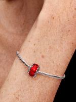 Pandora - Charm de Murano with magic Navideña-Cristal Rojo-Plata de Legislación - details 3