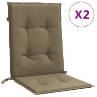 vidaXL Cojines silla respaldo bajo 2 ud tela 100x50x4 cm Color Antracita melange,  Gris claro melange,  Gris oscuro melange y mas Cojín Decorativo de Asiento Cojines de muebles de salon - details 6
