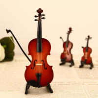 Mini Violín De Figura Elegante Y Retro Para Decoración De Habitaciones Y Estanterías Regalo Para Amantes De La Música Material De Resina - details 0