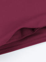 Shorts De Yoga Para Mujer CHRLEISURE Con 3 Bolsillos Tallas Trueñas Elasticidad Pantalones De Gym Y Ciclismo Color Sólido - details 2