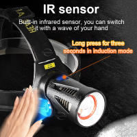 Linterna Frontal LED Potente 200000LM XHP300 Con Sensor Doble Luz Blanca Y Cálida Para Pesca Y Camping Impermeable 18650 - details 6
