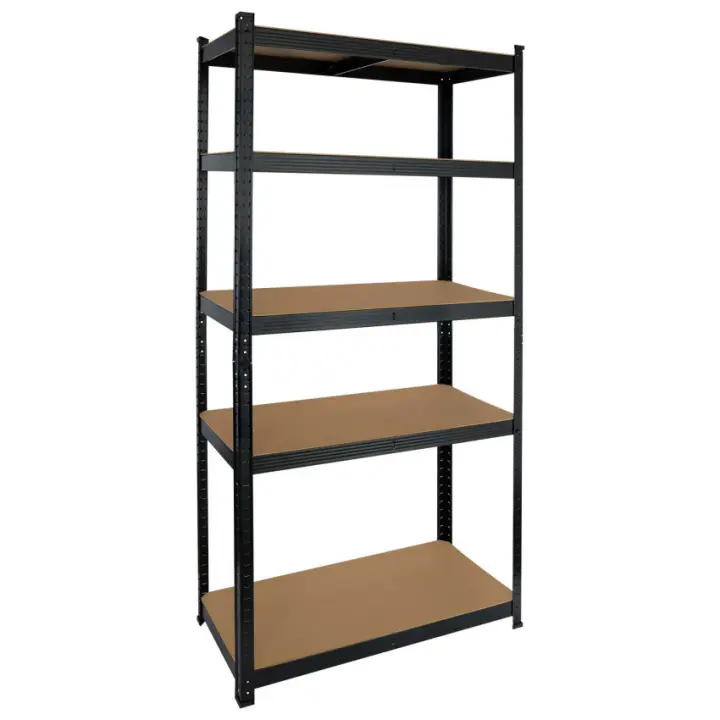 Estanteria Metálica Galvanizada Negra 875kg 5 Baldas 180x90x40cm Ordenacion y Almacenaje del Hogar Fácil Instalación Sin Tornillos Resistente y Duradera - 1