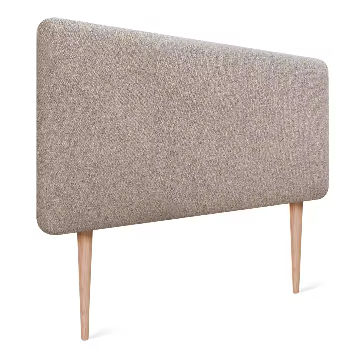 DHOME Cabecero Tapizado Liso Redondeado Tela con Patas para Pared Acústicos Cabeceros Absorbentes Cabezal Cama Colores - 1