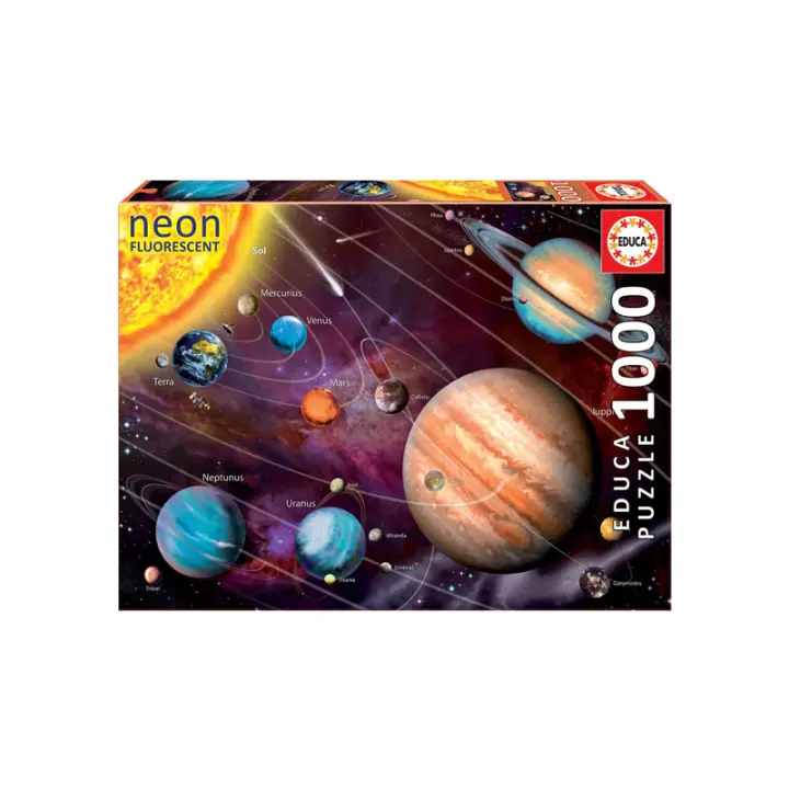 Educa - Sistema Solar Neon Puzzle, 1000 Piezas, Multicolor (14461) - 1