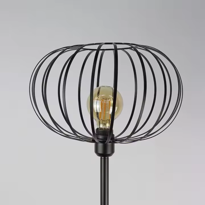 lampara de pie (salon) vintage e27 60w color negro ø35x150cm - 1