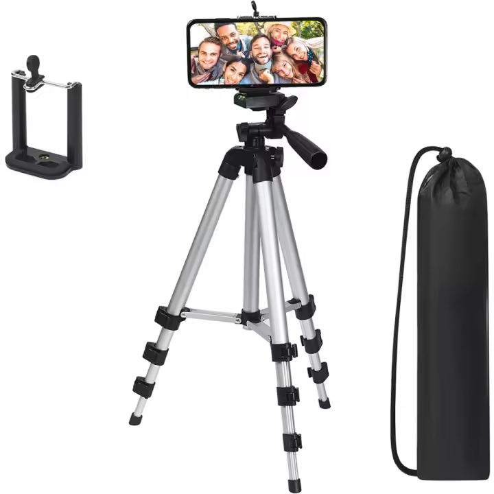 Mediawavestore Trípode Telescópico Ajustable para Smartphone o Cámara - 1
