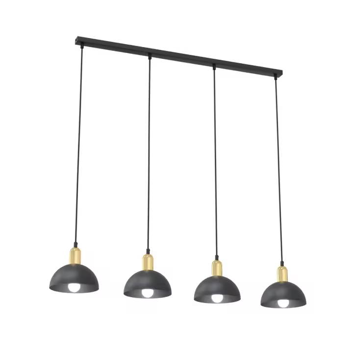 Lámpara de Suspensión Moto, Metal, Negro, 90x18x140 cm - 1