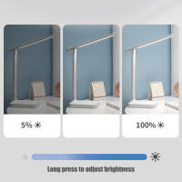 Lámpara De Mesa Recargable USB LED Táctil Protección Ocular 3 Niveles De Iluminación Luz Nocturna Para Lectura Moderno ABS - details 6