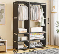 Perchero de pie y Zapatero Pared para Ropa Abrigos Estantería ropa estante MODA zapato armario empotrado organizador Vestíbulo - details 7
