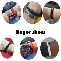 Pulsera De Hombre Estilo Simple Doble Capa Accesorios Para Novio Cierre Magnético Pulsera De Hilo Rojo Joyas De Moda Para Oficina/Carrera - details 1