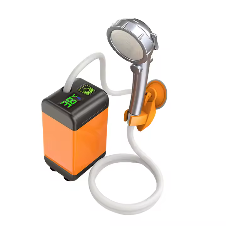Ducha Portátil Resistente - 7800mAh Batería, Presión Ajustable, Medición de Temperatura, para Camping, Universidades y Casas de Campo - 1