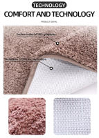 Alfombra De Baño Pequeña Antideslizante Absorbente U-Corpórea Sólida Para Piso Y Toilette Alfombra De Uso Doméstico - details 6