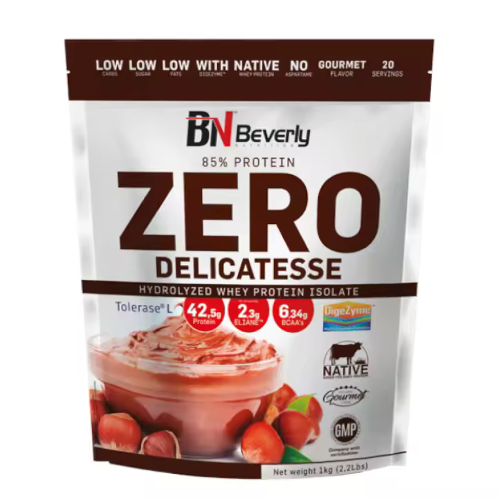 Beverly Nutrition - Zero Delicatesse Hydrolized - 1 Kg - Sabor a elegir - Proteína Hidrolizada de Suero de Leche - 100% Whey - Bajo en Grasas y Azúcares - 1