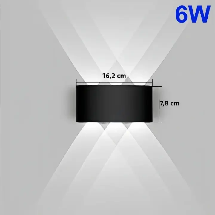 Lámpara De Pared LED Impermeable Para Iluminación Interior Y Exterior De Dormitorio Sala De Estar Pasillo Estilo Moderno - 1