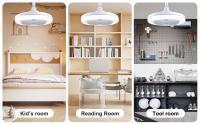 Ventilador de techo con enchufe y 3 velocidades, LED regulable, base E26/E27, Pequeño ventilador de techo con enchufe inalámbrico para dormitorio, cocina y habitaciones pequeñas - details 2