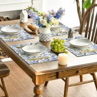 1/4PCS Artoid Mode Tapetes De Mesa De Flores De Hydrangea Y Ramas Estilo Chino Moderno Para Decoración De Comedor Y Cocina Fiesta - details 2
