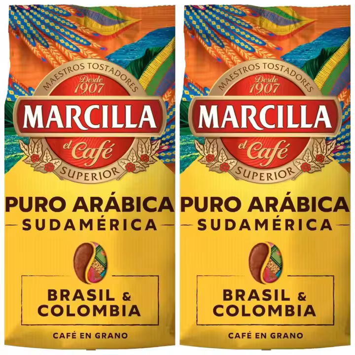 Marcilla Café Grano Puro Arábica Sudamérica Brasil & Colombia 400 g*2bolsa - 1