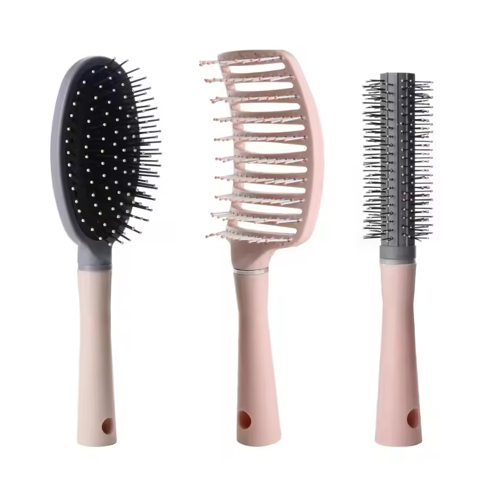 ER Juego de 3 Cables PARA EL Cabello, peine de dientes anchos, Cuchillo desenredante, Cuchillo masajeador para peinar, alisador y rizador Húmedo y Seco - 1