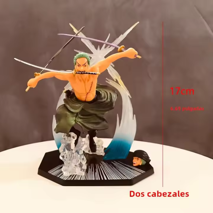 Figura De Acción One Piece Luffy Con Portgas·D· Ace Y Roronoa Zoro Estatua Colección PVC Juguete Para Niños Regalo De Cumpleaños - 1