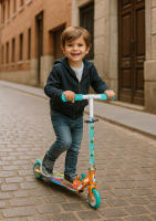 Patinete infantil de 2 Ruedas con diseños exclusivos de BLUEY, PAW PATROL, JURASSIC, PEPPA PIG . NOVEDAD! Scooter Plegable, con puños ergonómicos y base antideslizante. Divertido y Ligero. Seguridad según normativa CE. +3 años - details 0