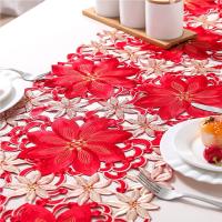 Mantel Navideño Bordado Para Fiestas Y Pícnic 2/1PCS Decoración De Mesa De Algodón Y Poliéster Con Diseño De Navidad - details 2