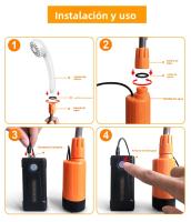 Ducha Portátil Multifunción – Sistema de Lavado para Camping,   Mascotas (Carga USB) - details 13