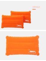 Cojín Inflable Portátil Desert&Fox Para Camping Doble Cara Con Recubrimiento De Paja Plegable Pequeño Espacio Para Viajes Al Aire Libre Tamaño 42x24 Cm Colores Naranja Y Azul - details 4