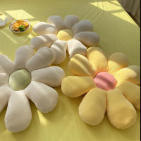 Cojín De Silla De Oficina Con Diseño De Margarita Y Girasol Almohada De Flor Para Sofá Y Ventana Tatami Cojín Redondo De Almohadilla De PU Espuma Y Algodón 100% - details 3