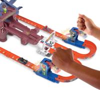 Hot Wheels  pista Telaraña de Spider-Man de RacerVerse, con dos pilotos, +4 años (Mattel HPL34) - details 5