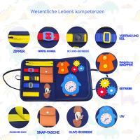 Tablero ocupado para niños pequeños, 3 capas, tablero de actividades de 1 año, juguete Montessori, bebé de 1, 2, 3, 4 años, niña, niño, aprender habilidades básicas - details 2