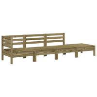 vidaXL Sofá de jardín de 4 plazas madera maciza de abeto Douglas Marrón cera, Douglas natural, Impregnado natural Conjunto Terraza Muebles Jardín Exterior Juego de Muebles de jardín Mueble Jardín Exterior Muebles de Salon Exterior - details 2