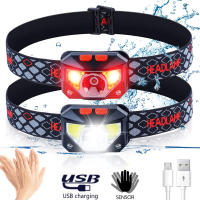Linterna Frontal LED COB Con Sensor De Movimiento 8 Modos Impermeable Potente XPE+COB Para Camping Ciclismo Pesca Y Atardecer - details 0