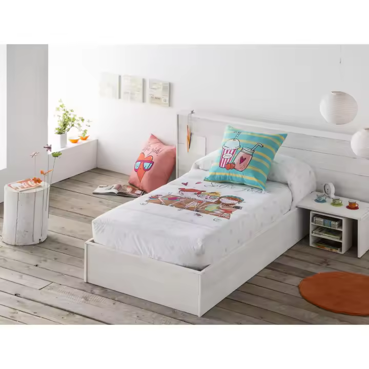 JVR - Edredón Ajustable modelo SELFIE - Tejido 100% Algodón - Estampado digital - Fabricado en España - Cama 80/90/105/135/150 - 1