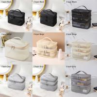 Bolso De Viaje Para Maquillaje Y Artículos De Higiene Personal De Mujer Organizador Transparente De Malla PVC Para Cosméticos Y Toallitas - details 8