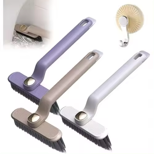 Cepillo de limpieza de grietas giratorio multifunción, cepillos de limpieza para el hogar giratorios de 360 grados, sin esquinas muertas, cepillo para espacios de cerdas duras, herramienta para baño, hogar, cocina (3 unidades) - 1